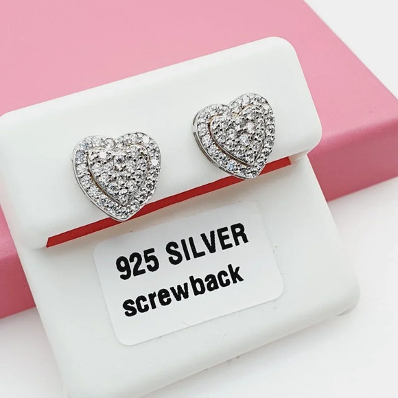 "925 Sterling Silver Cubic Zirconia Earrings, U19254595 - Picture 4 of 11